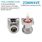 N Female Waterproof Terminal,4 hole Flange, 9mm Insulator and 2mm Pin, 6Ghz