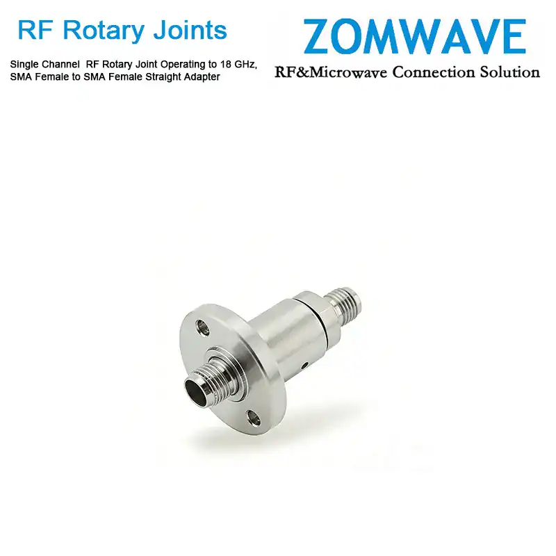 Single Channel RF Rotary Joint Operating to 18 GHz, SMA Female to SMA Female Straight Adapter