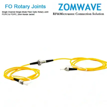 Single Channel Single Mode Fiber Optic Rotary Joint, FC PC to FC PC, 2mm Kevlar Jacket