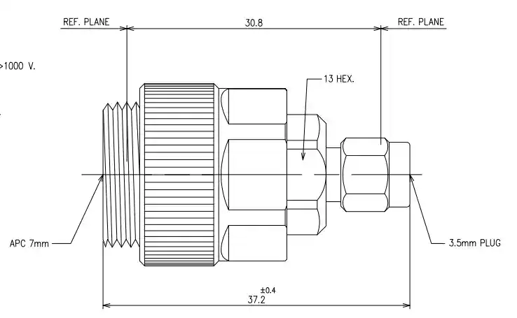 3.5mm Male to APC 7mm Stainless Steel Adapter, 18GHz(2)