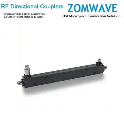 Directional 10 dB 2.92mm Coupler From 0.5 GHz to 40 GHz, Rated to 30 Watts