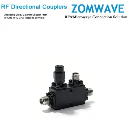 Directional 20 dB 2.92mm Coupler From 18 GHz to 40 GHz, Rated to 30 Watts