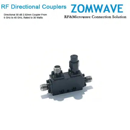 Directional 30 dB 2.92mm Coupler From 6 GHz to 40 GHz, Rated to 30 Watts