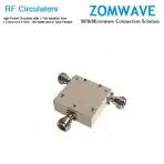 High Power Circulator with 17 dB lsolation from 1.5 GHz to 2.5 GHz, 150 Watts and N Type Female