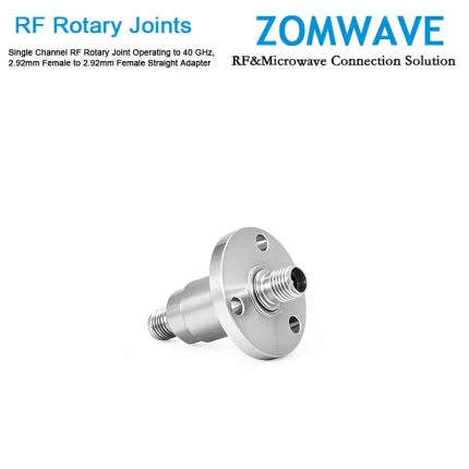 Single Channel RF Rotary Joint Operating to 40 GHz, 2.92mm Female to 2.92mm Female Straight Adapter