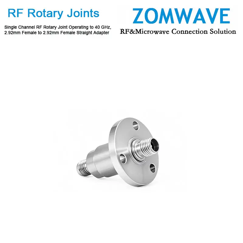 Single Channel RF Rotary Joint Operating to 40 GHz, 2.92mm Female to 2.92mm Female Straight Adapter