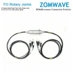 3-Channel Multi Mode Fiber Optic Rotary Joint, FC PC to FC PC, 2mm Armor Jacket