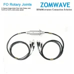 3-Channel Single Mode Fiber Optic Rotary Joint, FC PC to FC PC, 2mm Armor Jacket