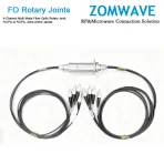 4-Channel Multi Mode Fiber Optic Rotary Joint, FC PC to FC PC, 2mm Armor Jacket