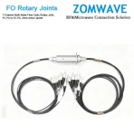 7-Channel Multi Mode Fiber Optic Rotary Joint, FC PC to FC PC, 2mm Armor Jacket