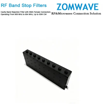 cavity-band-rejection-filter-with-sma-female-connectors-operating-from-869-mhz-to-894-mhz-up-to-50w-cw