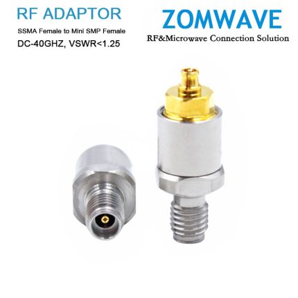 SSMA Female to Mini SMP (SMPM/GPPO) Female Stainless Steel Adapter, 40GHz