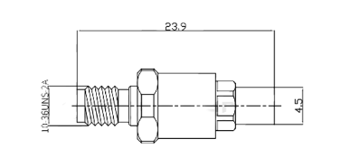 SSMA Female to Mini SMP (SMPM/GPPO) Male Stainless Steel Adapter, 40GHz
