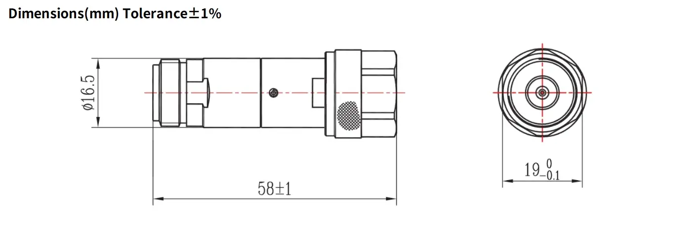 20dB Fixed Attenuator, N Male to N Female, 5Watts, DC-6GHz, Round, VSWR1.2