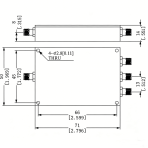 3 Way SMA Power Divider from 0.8 GHz to 2.7 GHz Rated at 30 Watts