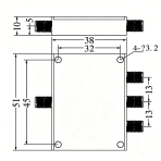 3 Way SMA Power Divider from 6 GHz to 18 GHz Rated at 20 Watts