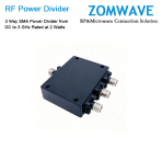 3 Way SMA Power Divider from DC to 3 GHz Rated at 2 Watts
