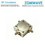 High Power Circulator with 20 dB lsolation from 350 MHz to 380 MHz, 150 Watts and SMA Female