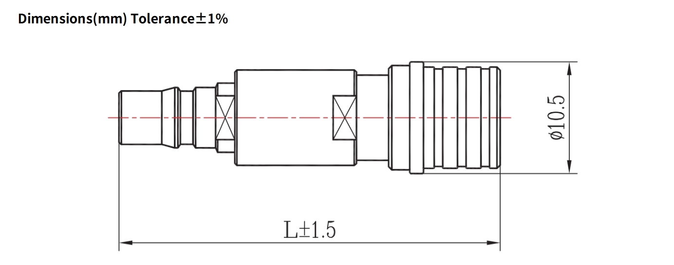 3dB Fixed Attenuator, QMA Male to QMA Female, 2Watts, DC-3GHz, Round, VSWR1.2