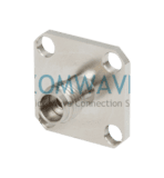 1.85mm Female Field Replaceable Flange Mount Connector, 4 Hole (Accepts Ø.009)