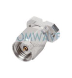 1.85mm Male Field Replaceable Flange Mount Connector, 2 Hole (Accepts Ø.012'')