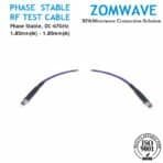 1.85mm Male to 1.85mm Male Mircrowave Test Cable, Low Loss Phase-Stable, 67GHz