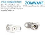 2.4mm Female Field Replaceable,2 hole Flange with .480 inch Hole,0.23mm Pin,50g