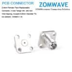 2.4mm Female Field Replaceable,4 hole Flange with .340 inch Hole,0.23mm Diameter