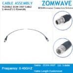 2.4mm Female to 2.92mm Male, Flexible ZCXN 3507 Cable, 40GHz