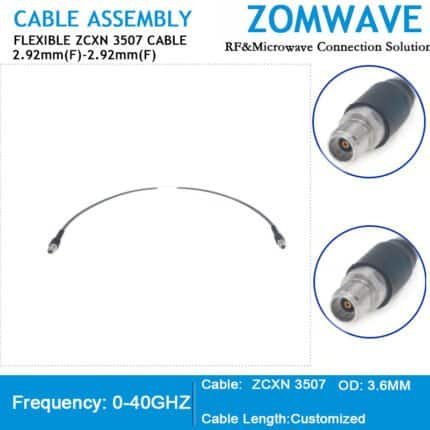 2.92mm Female to 2.92mm Female, Flexible ZCXN 3507 Cable, 40GHz
