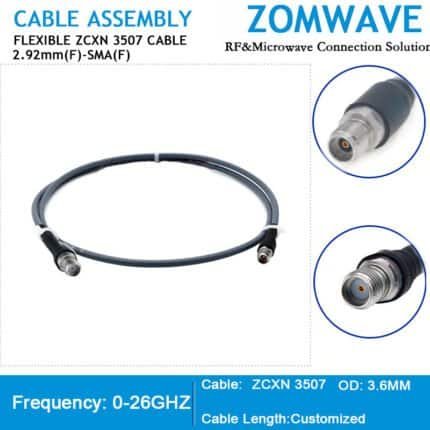 2.92mm Female to SMA Female, Flexible ZCXN 3507 Cable, 18GHz