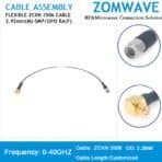 2.92mm Male to SMP(GPO) Right Angle Female, Flexible ZCXN 3506 Cable, 40GHz