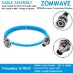 BNC Male to BNC Female Bulkhead, Super Flexible RG142DB PUR Jacket Cable, 4GHz