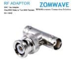 BNC Tee Adapter, One BNC Male to Two BNC Female, 1GHz