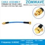 MCX Male to MCX Male, Formable .86''_RG405 Cable, 6GHz