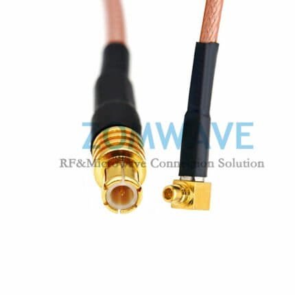 MCX Male to MMCX Male Right Angle, RG316 Cable, 6GHz