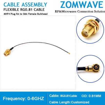 ZOMWAVE Custom RF and IPEX Cable Assemblies for Solutions