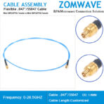 Mini SMP(GPPO) Female to Mini SMP(GPPO) Female, Flexible .047''_SS047, 26.5GHZ