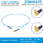 Mini SMP(GPPO) Female RA to Mini SMP(GPPO) Female RA, Flexible.047''_SS047,26.5G