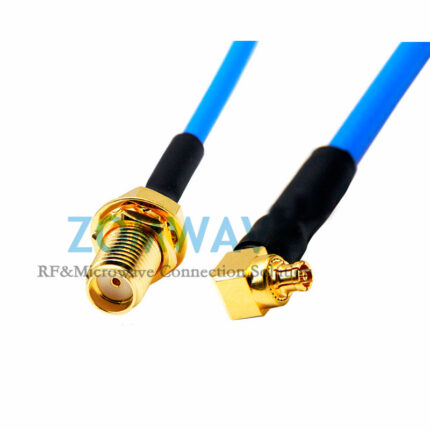 Mini SMP(GPPO) Female to SMA(F) Bulkhead 4-hole Flange, Flexible .086''SS405,18G