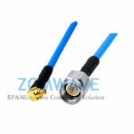 Mini SMP(GPPO) Female Right Angle to SMA Male, Flexible .086''_SS405, 18Ghz