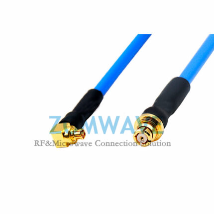 Mini SMP(GPPO) Female Right Angle to SMP(GPO) Female,Flexible .086''_SS405,18GHZ