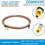 MMCX Male to MMCX Female, RG316 Cable, 6GHz