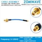 Mini SMP(GPPO) Female to SMA Female, Formable .086''_RG405 Cable, 12GHz