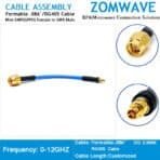 Mini SMP(GPPO) Female to SMA Male, Formable .086''_RG405 Cable, 12GHz