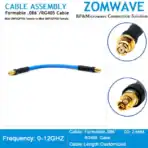Mini SMP(GPPO) Female to SMP(GPO) Female, Formable .086”_RG405 Cable, 12GHz