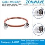 N Male Right Angle to N Male Right Angle, RG142 Double Shielded Cable,6GHZ
