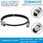 N Type Female to BNC Female, RG223 Cable, 4GHz