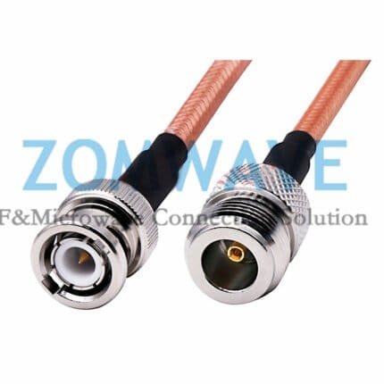 N Type Female to BNC Male, RG142 Cable, 4GHz