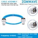 N Type Male to N Type Male, Super Flexible RG142DB PUR Jacket Cable, 6GHz